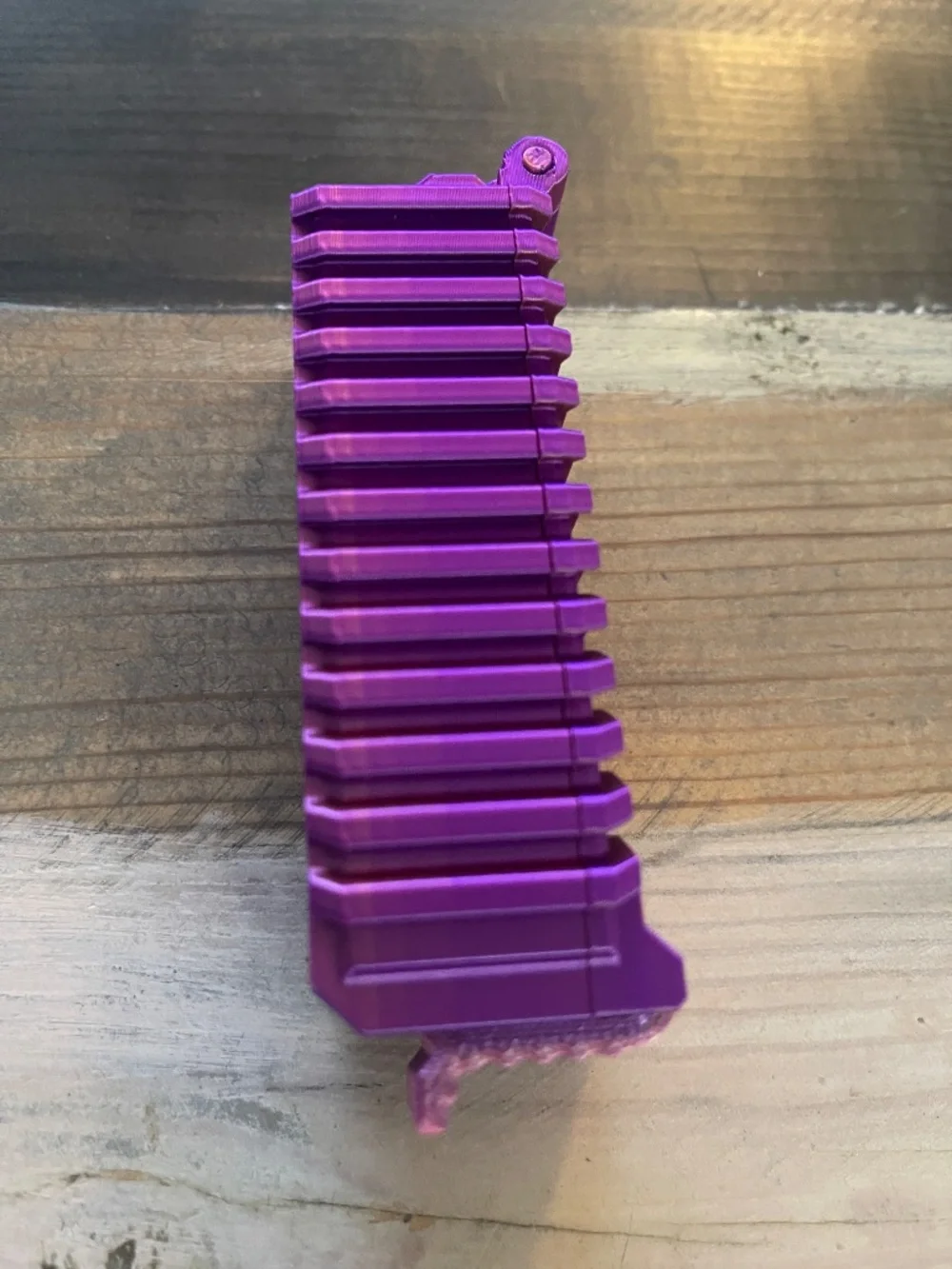 Handcrafted 3D Printed Purple Metallic Floss Pick Holder Dispenser